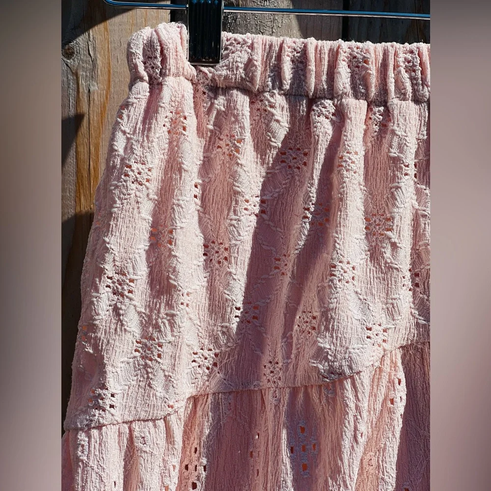 Zara Kids Eyelet Pink Ruffle Outfit Top & Skirt Outfit - Picture 8 of 10